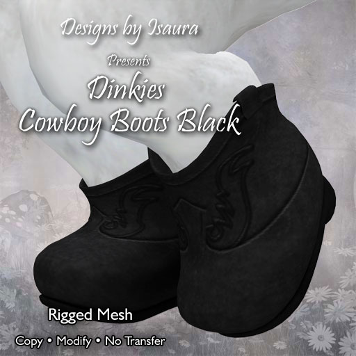 Dinkies Cowboy Boots Black