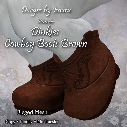 Dinkies Cowboy Boots Brown