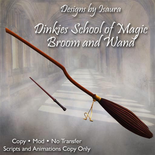 Dinkies School of Magic Broom and Wand