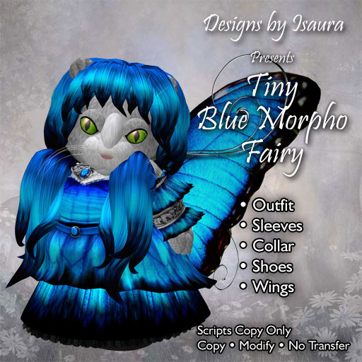 Tiny Blue Morpho Fairy
